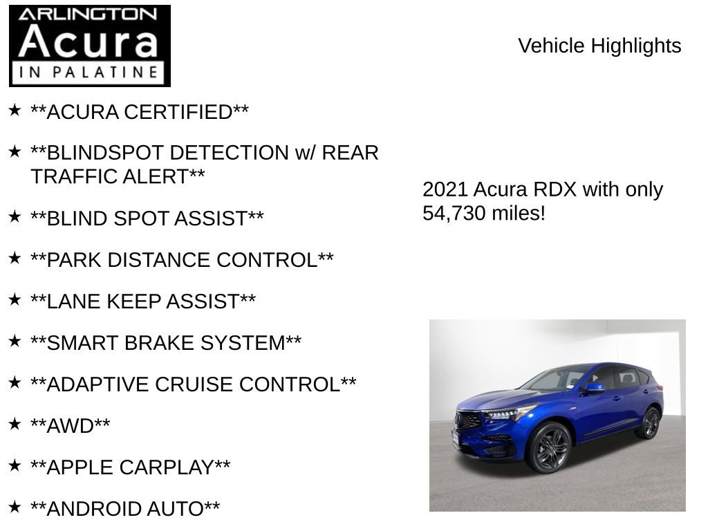 Certified 2021 Acura RDX A-Spec AWD/4WD image 7