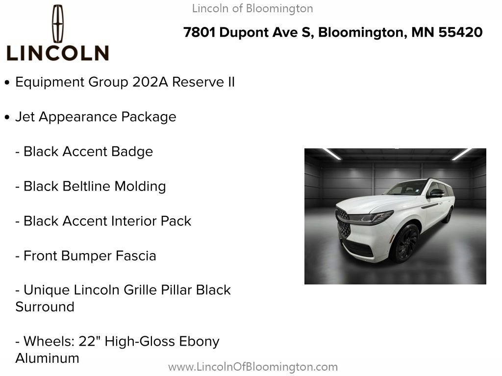 New 2025 Lincoln Navigator L Reserve w/ Jet Appearance Package image 4