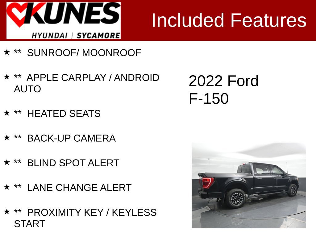 Used 2022 Ford F150 XLT w/ Equipment Group 302A High AWD/4WD image 2