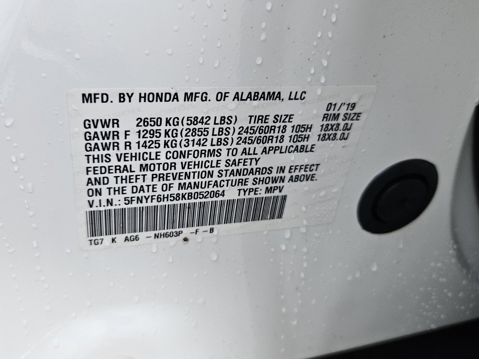 Certified 2019 Honda Pilot EX-L image 27