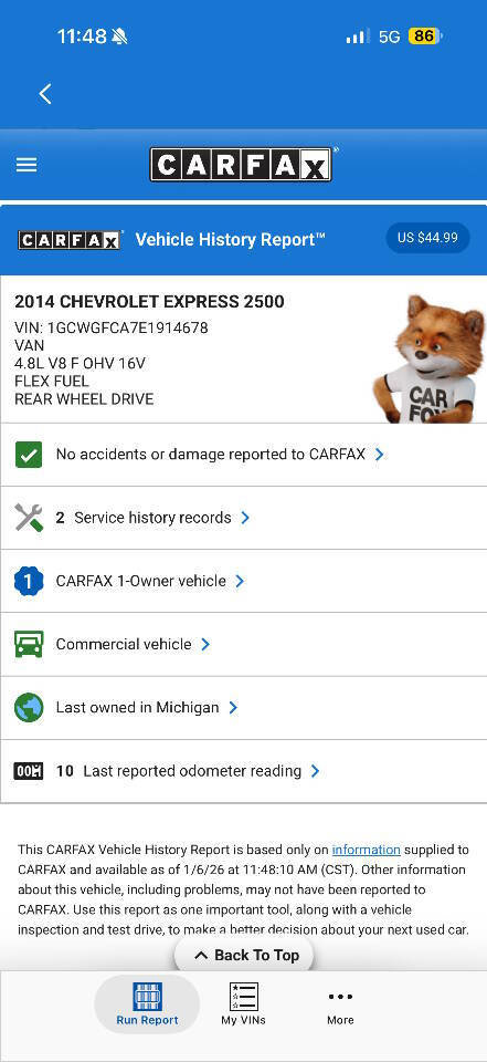 Used 2014 Chevrolet Express 2500 2500 3dr Cargo Van w/1WT image 18