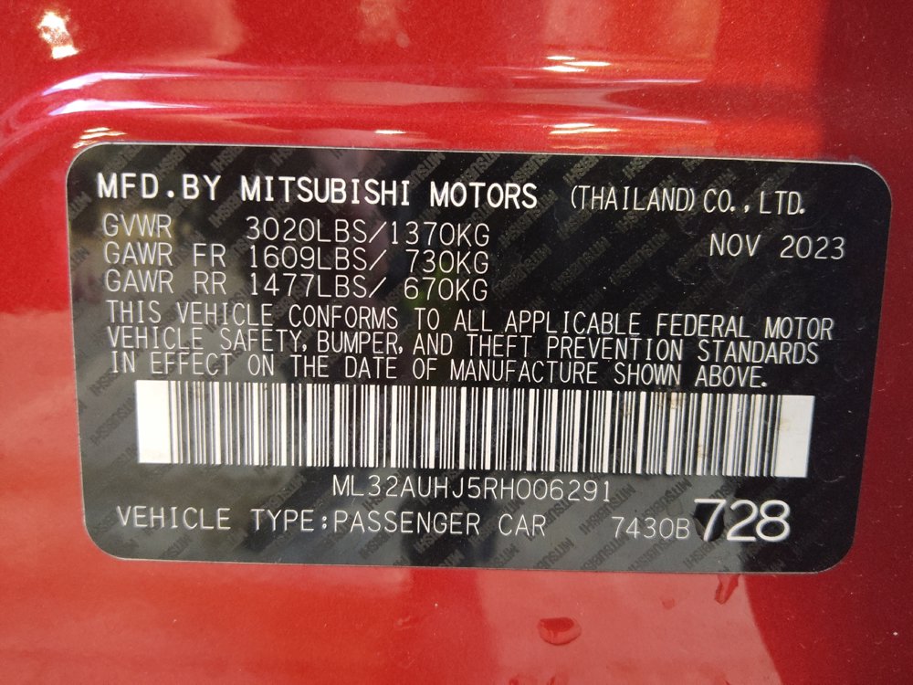 Used 2024 Mitsubishi Mirage LE FWD image 33