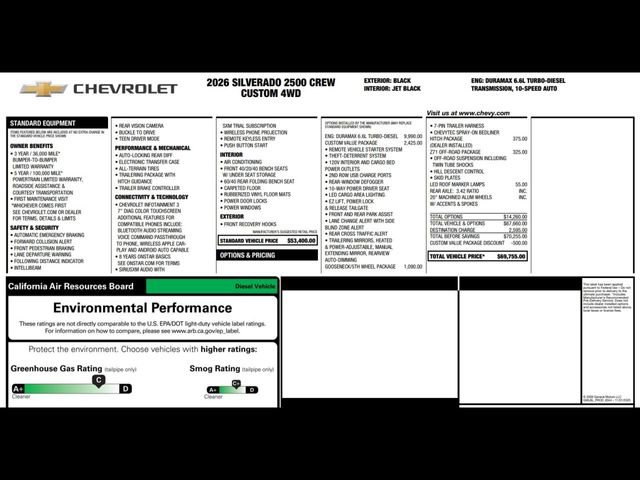 New 2026 Chevrolet Silverado 2500 Custom w/ Custom Value Package image 3