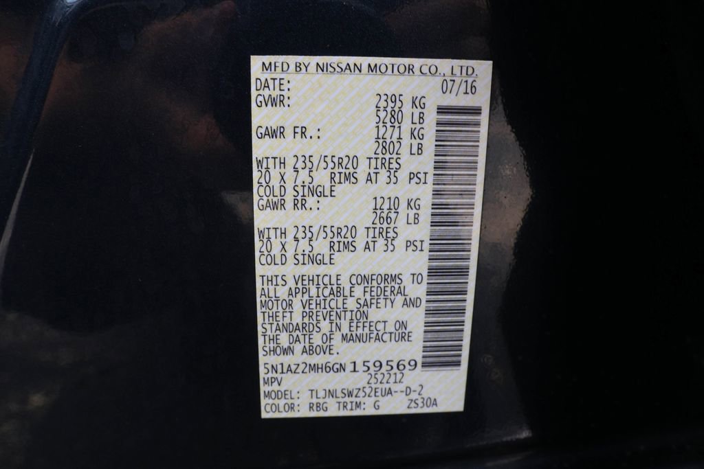 Used 2016 Nissan Murano Platinum w/ Platinum Technology Package AWD/4WD image 45