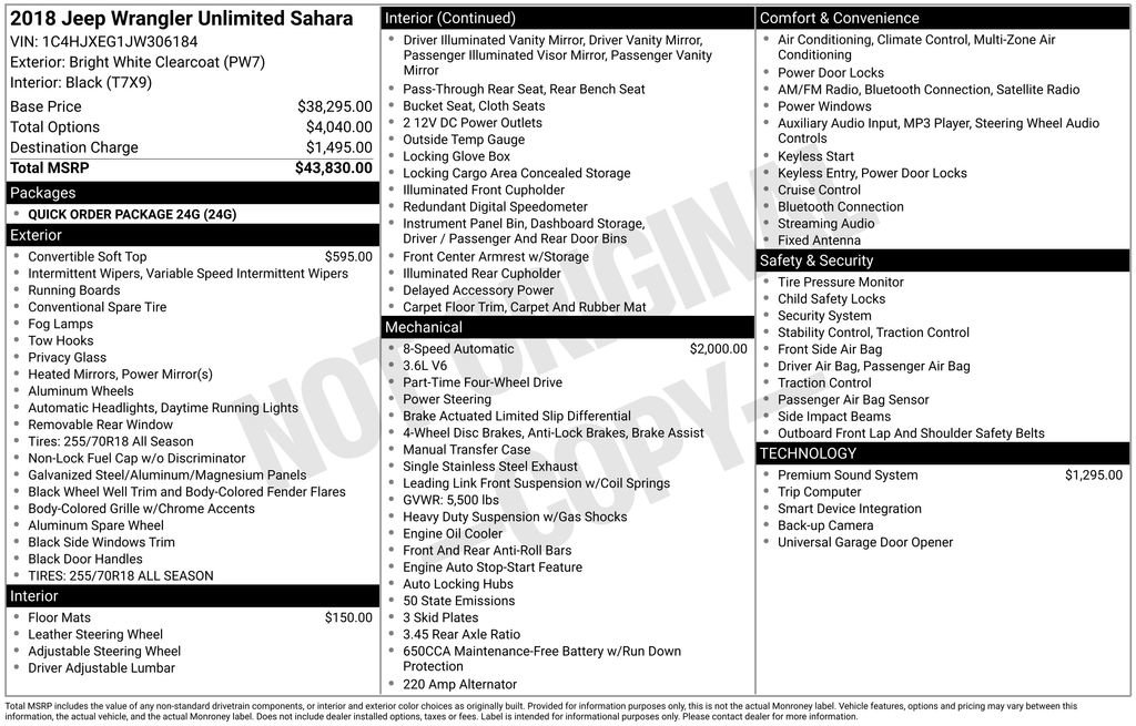 Used 2018 Jeep Wrangler Unlimited Sahara image 29