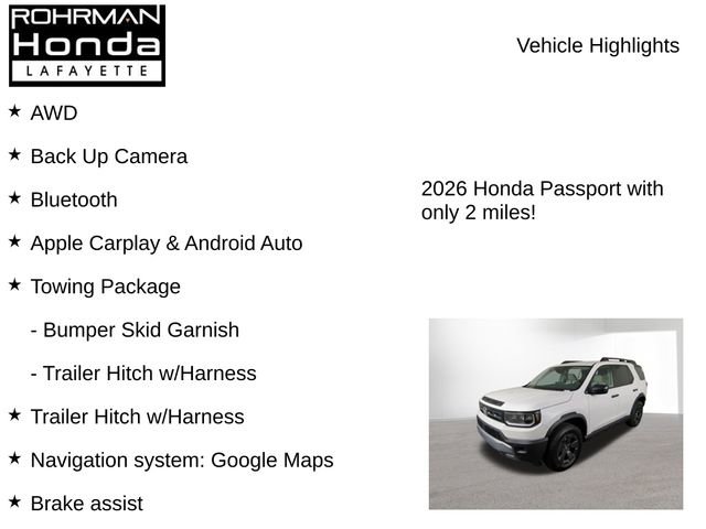 New 2026 Honda Passport RTL image 7