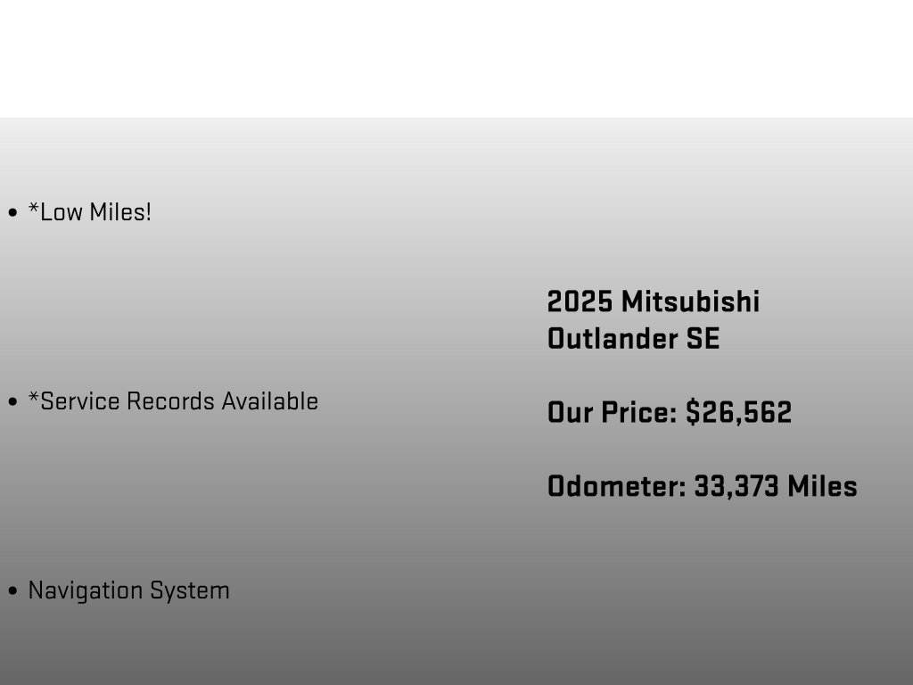 Used 2025 Mitsubishi Outlander SE FWD image 12