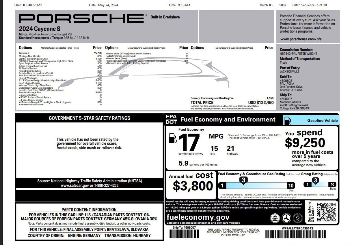 Certified 2024 Porsche Cayenne S AWD/4WD image 12