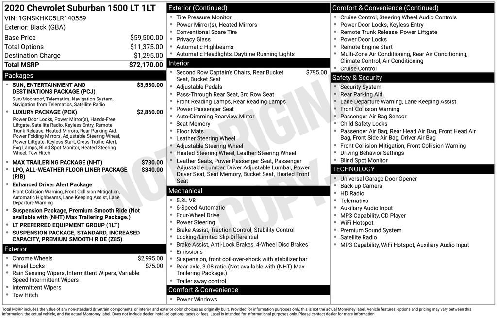 Used 2020 Chevrolet Suburban LT AWD/4WD image 38