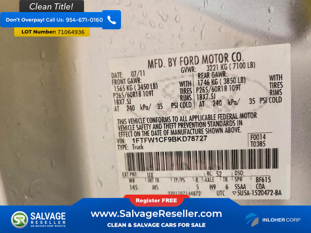 Used 2011 Ford F150 XLT w/ XLT Chrome Pkg RWD image 16