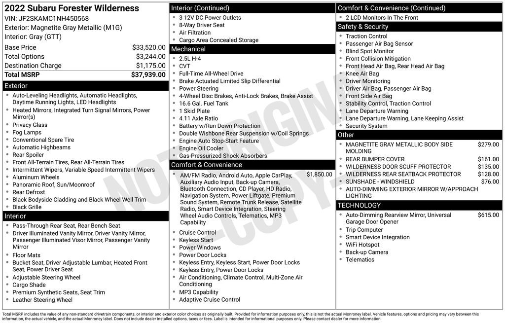 Used 2022 Subaru Forester Wilderness AWD/4WD image 6