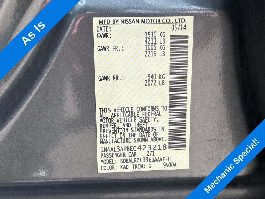 Used 2014 Nissan Altima 2.5 S w/ Display Audio Package FWD image 34