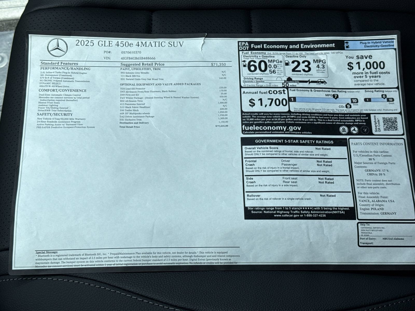 New 2025 Mercedes-Benz GLE 450e 4MATIC image 34
