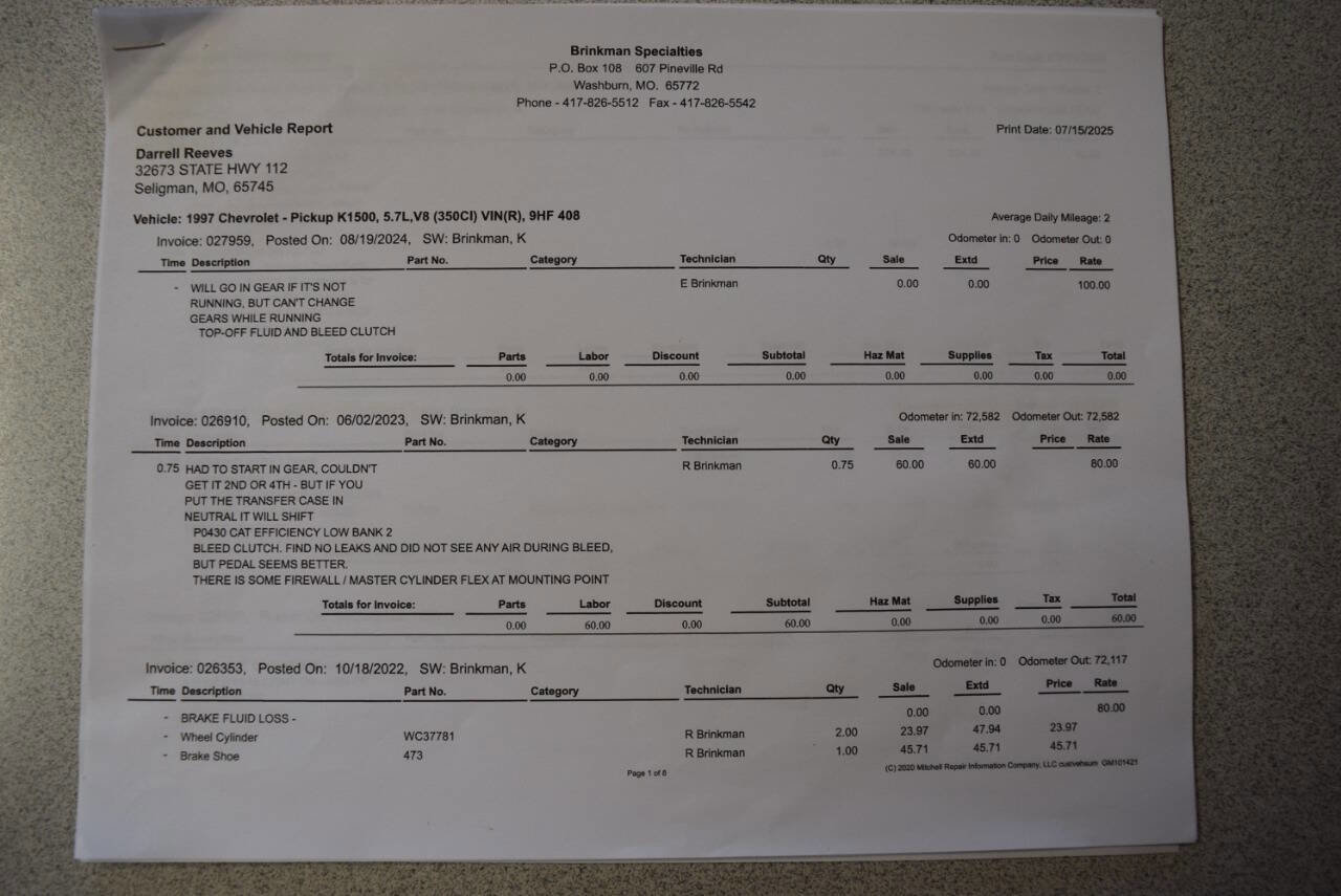 Used 1997 Chevrolet Silverado 1500 4x4 Regular Cab w/ Preferred Equipment Group 2 image 64