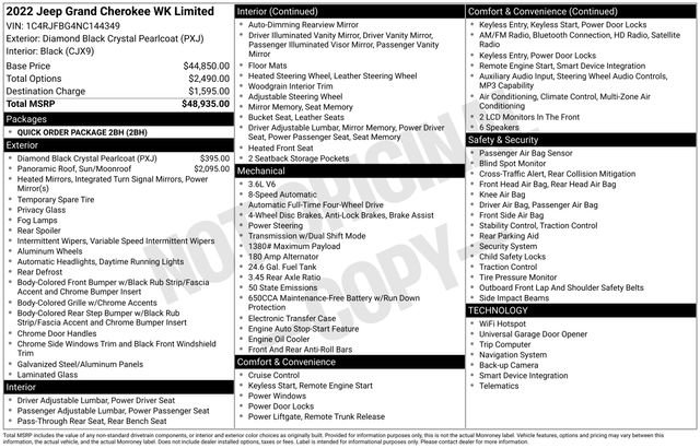 Used 2022 Jeep Grand Cherokee Limited image 47