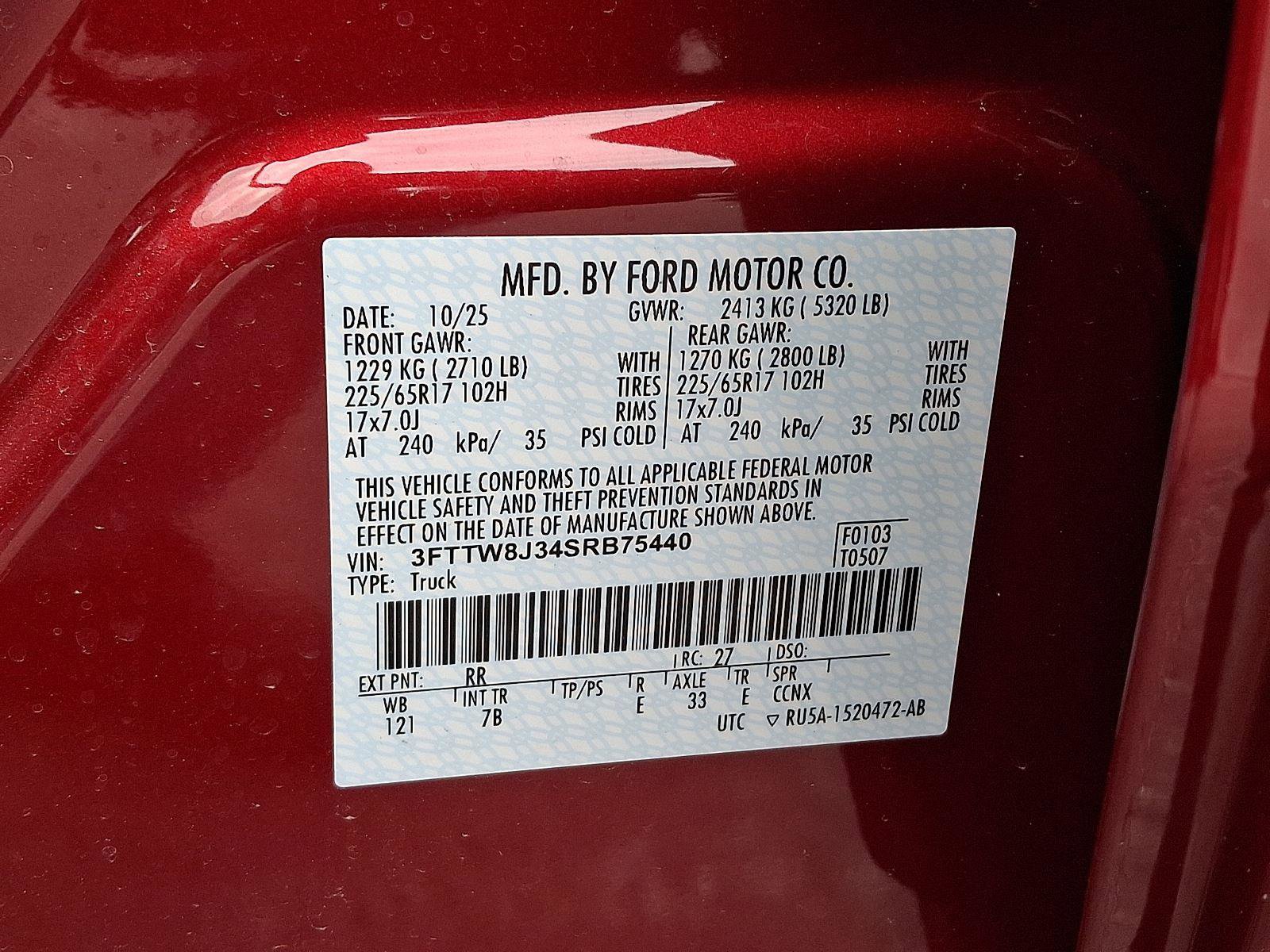 New 2025 Ford Maverick XLT w/ Equipment Group 301A image 16