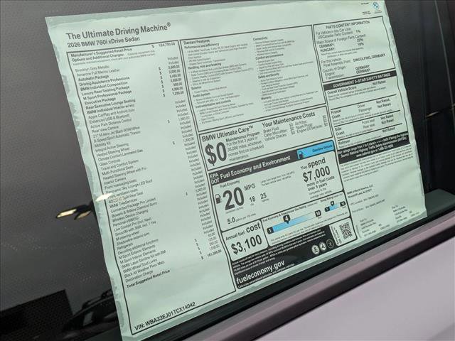 New 2026 BMW 760i xDrive image 19