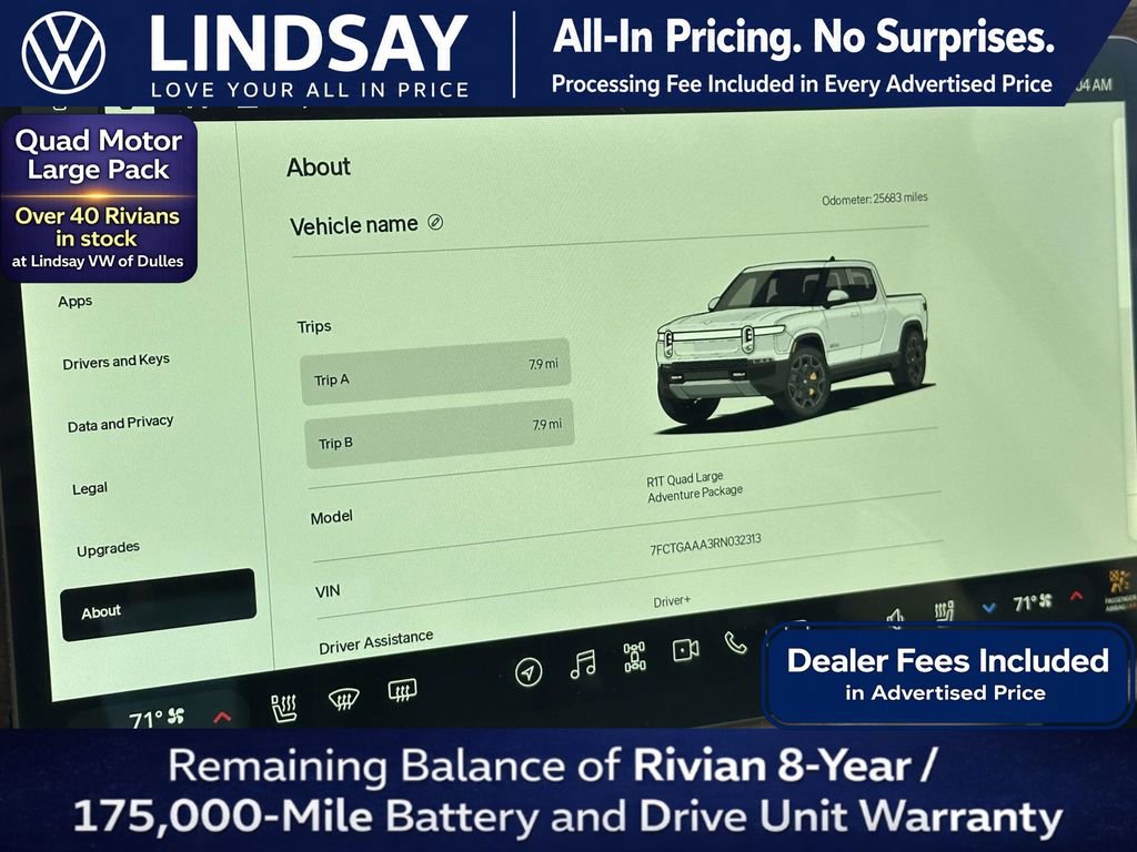 Used 2024 Rivian R1T Adventure AWD/4WD image 23