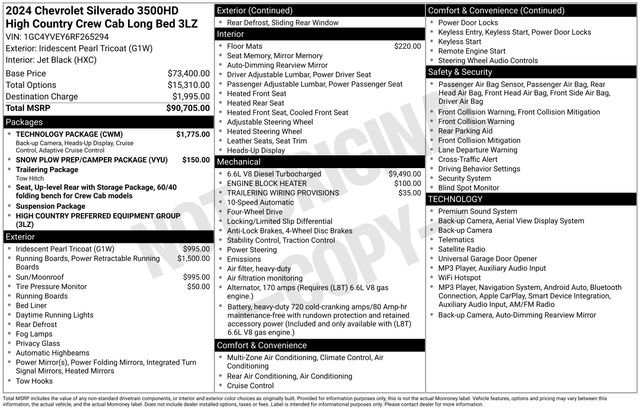 Used 2024 Chevrolet Silverado 3500 High Country w/ Technology Package AWD/4WD image 24