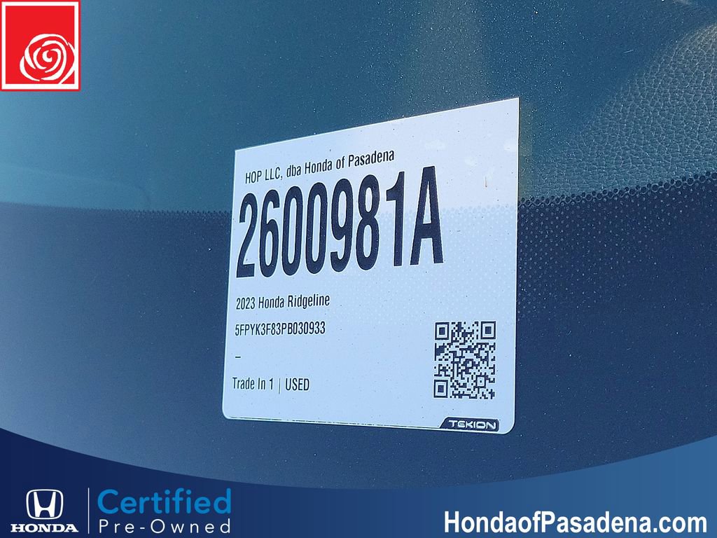 Certified 2023 Honda Ridgeline Black Edition image 33