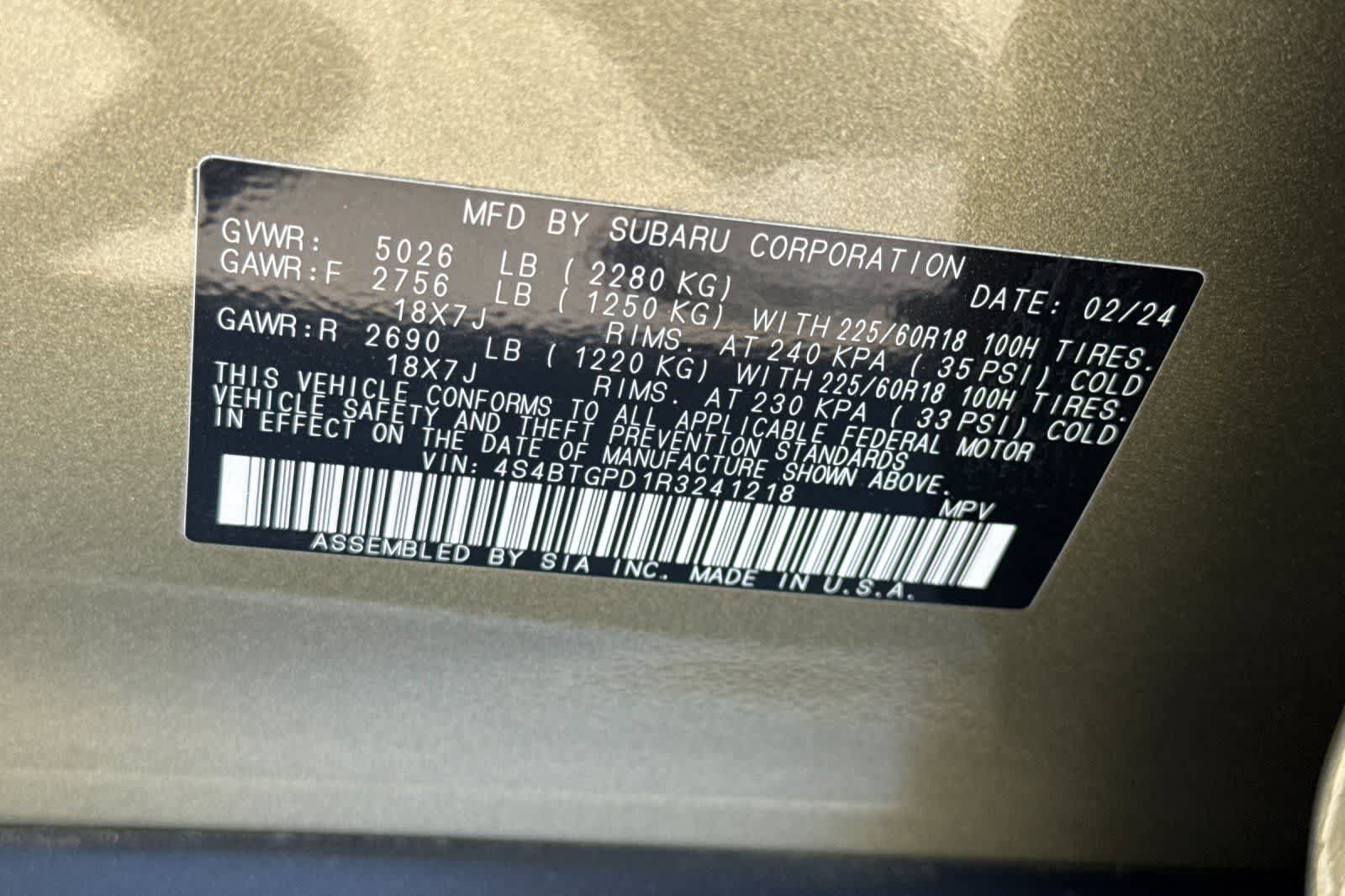 Certified 2024 Subaru Outback Touring XT AWD/4WD image 33