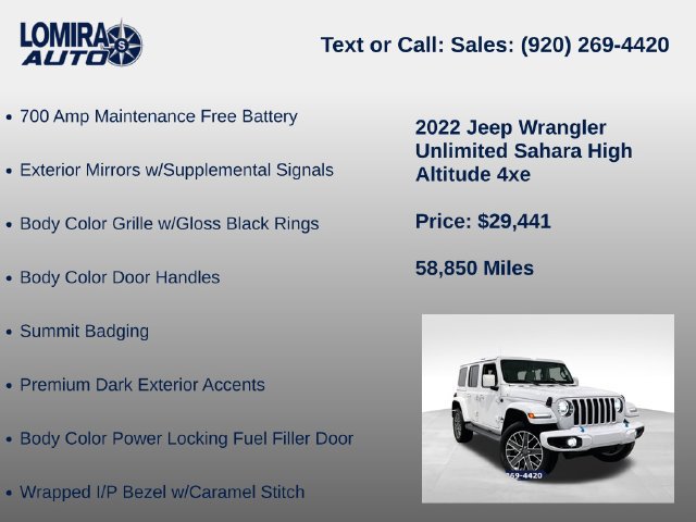 Used 2022 Jeep Wrangler Unlimited Sahara AWD/4WD image 39