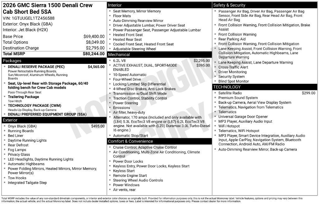 New 2026 GMC Sierra 1500 Denali w/ Denali Reserve Package AWD/4WD image 4