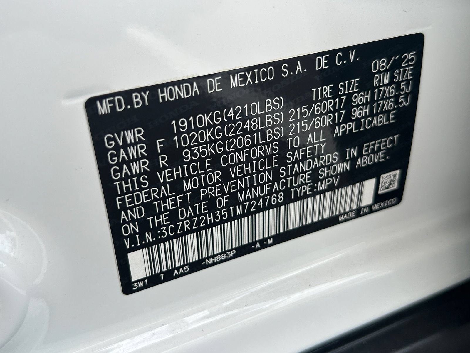 New 2026 Honda HR-V LX image 28