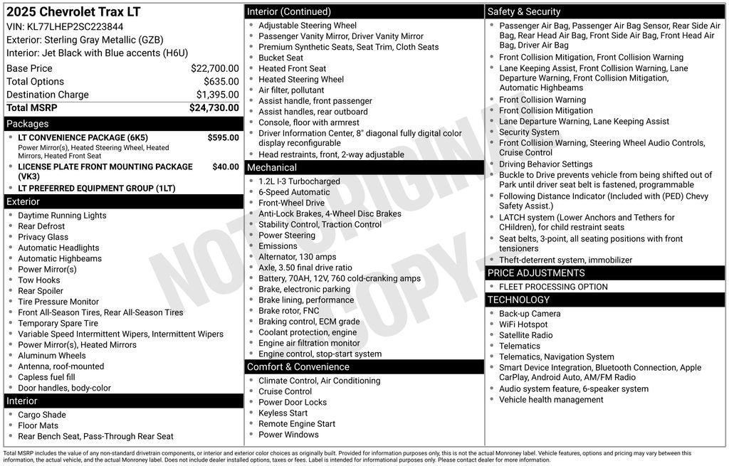 Used 2025 Chevrolet Trax LT w/ LT Convenience Package FWD image 42