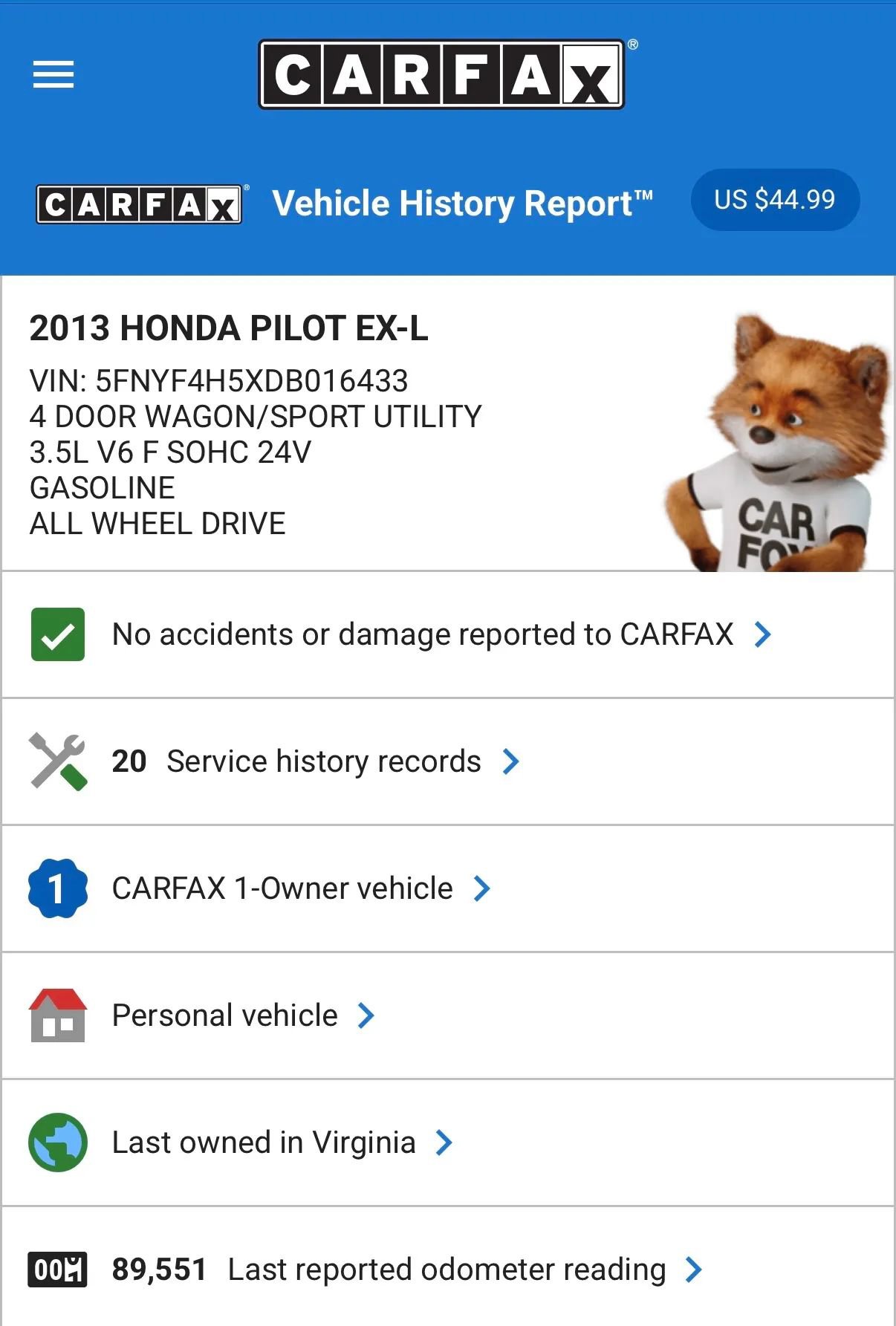 Used 2013 Honda Pilot EX-L image 2