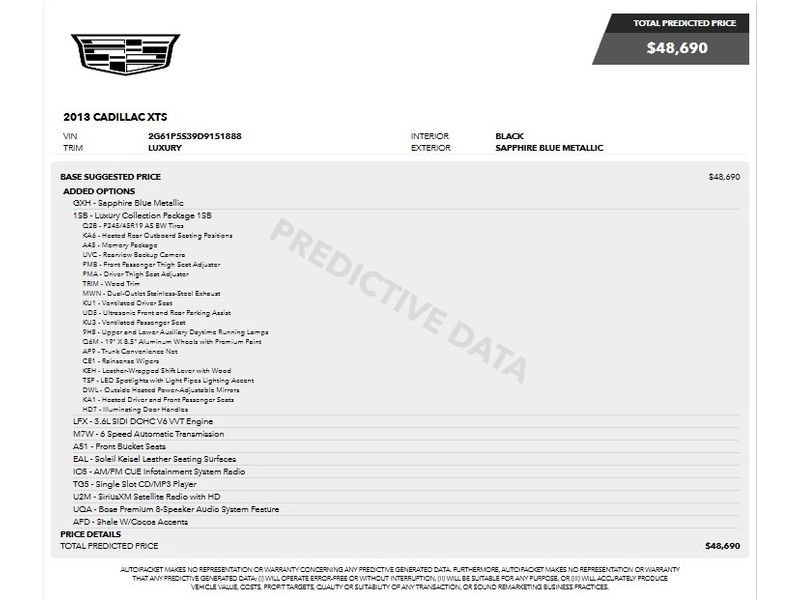 Used 2013 Cadillac XTS Luxury w/ Driver Awareness Package FWD image 6