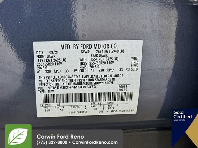 Certified 2021 Ford Explorer XLT w/ Equipment Group 202A image 35