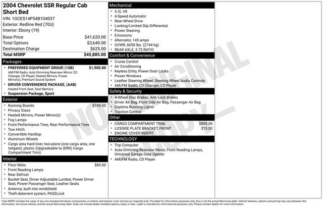 Used 2004 Chevrolet SSR w/ Preferred Equipment Group RWD image 5