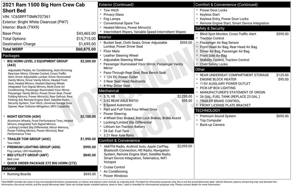 Certified 2021 RAM 1500 Big Horn image 7