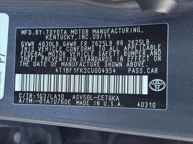 Used 2012 Toyota Camry XLE w/ Leather Pkg FWD image 27