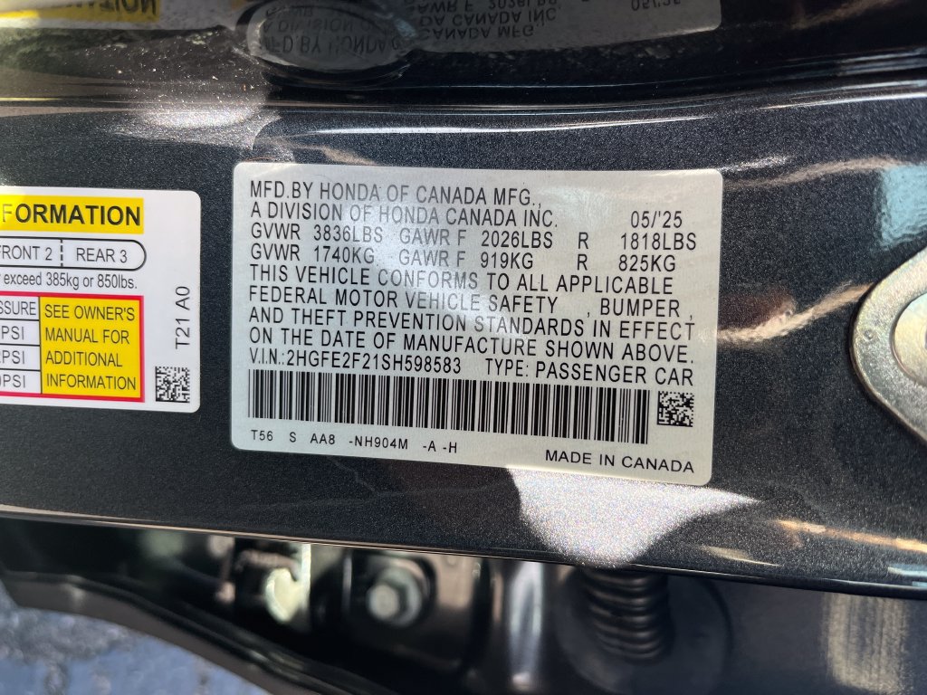 Certified 2025 Honda Civic LX image 35