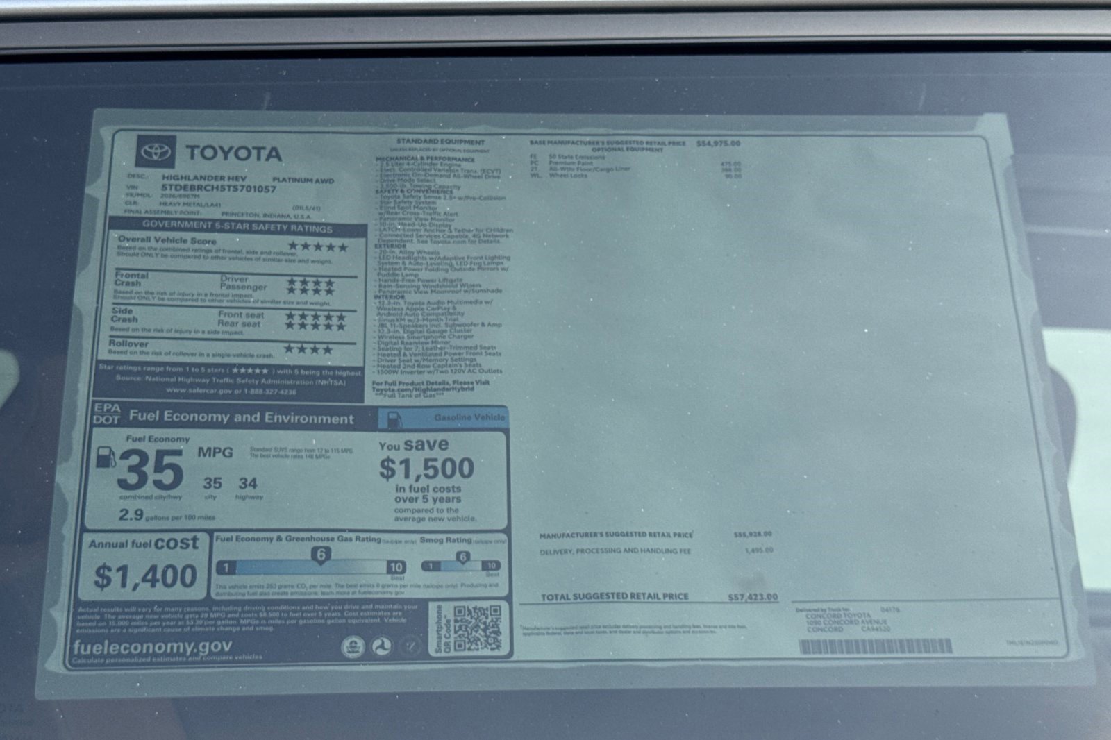 New 2026 Toyota Highlander Platinum image 30