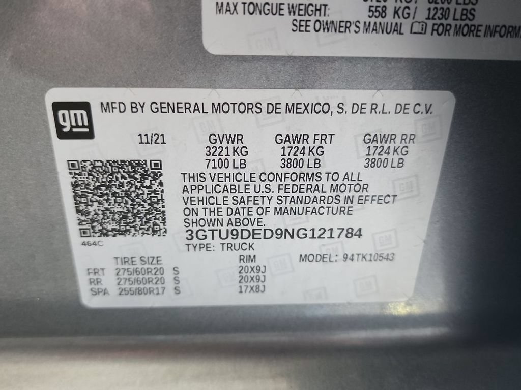 Certified 2022 GMC Sierra 1500 SLT w/ SLT Premium Plus Package AWD/4WD image 34