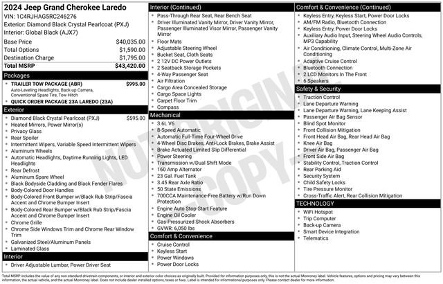 Used 2024 Jeep Grand Cherokee Laredo w/ Trailer Tow Package AWD/4WD image 21