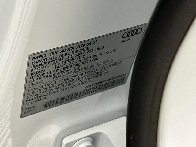 Used 2022 Audi SQ8 Prestige w/ Prestige Package AWD/4WD image 34