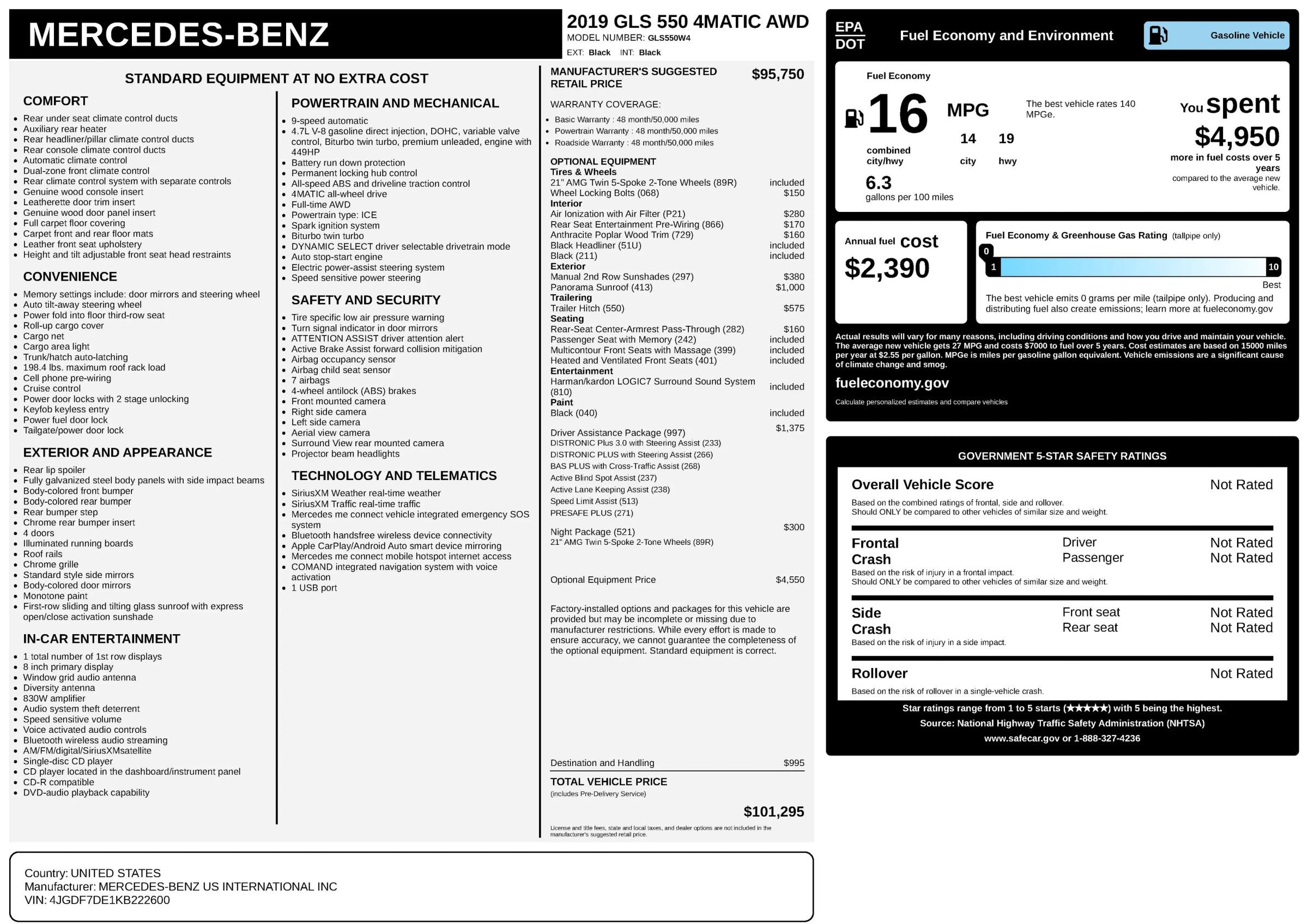 Used 2019 Mercedes-Benz GLS 550 4MATIC image 39