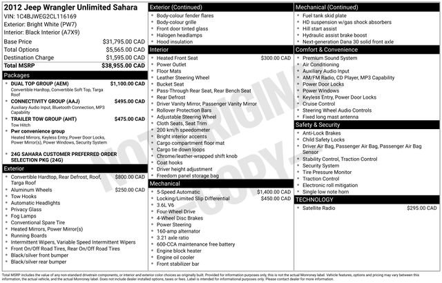 Used 2012 Jeep Wrangler Unlimited Sahara w/ Dual Top Group image 6