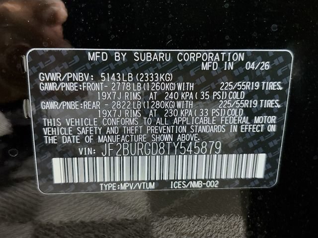 New 2026 Subaru Outback Limited XT AWD/4WD image 33