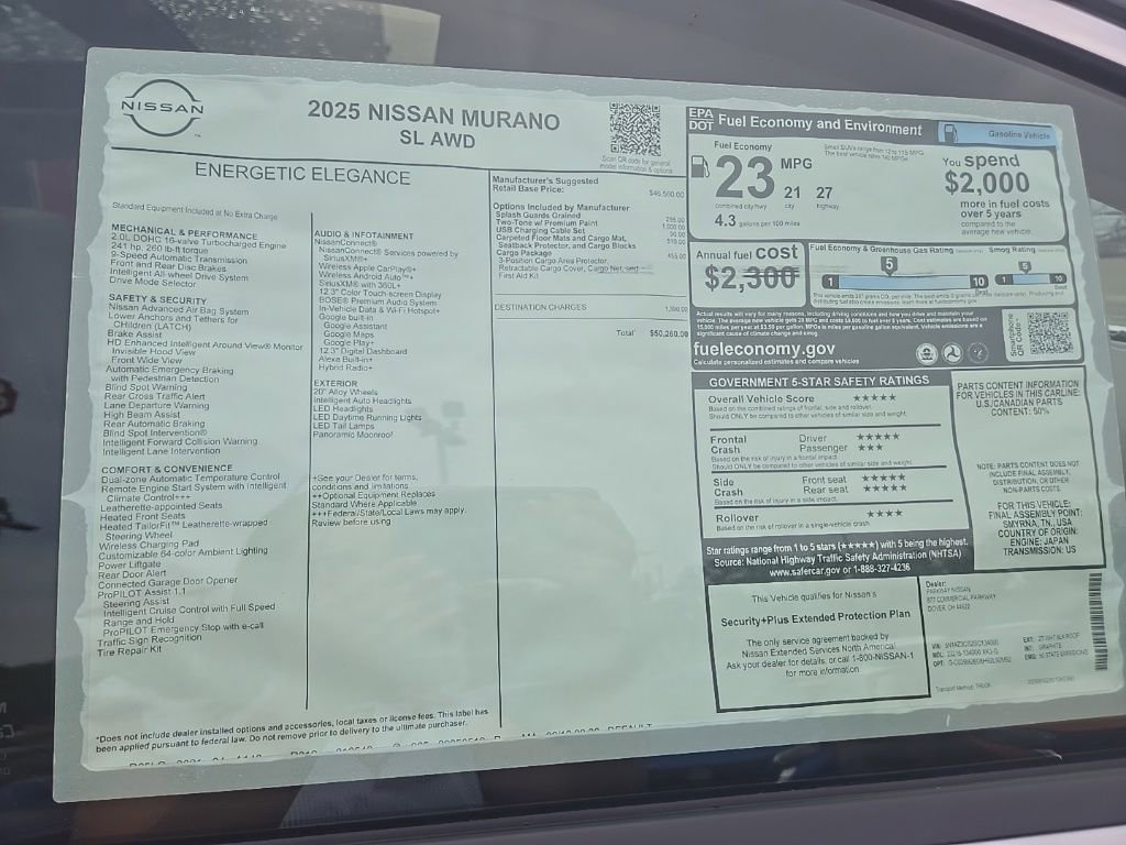 New 2025 Nissan Murano SL w/ Cargo Package image 40