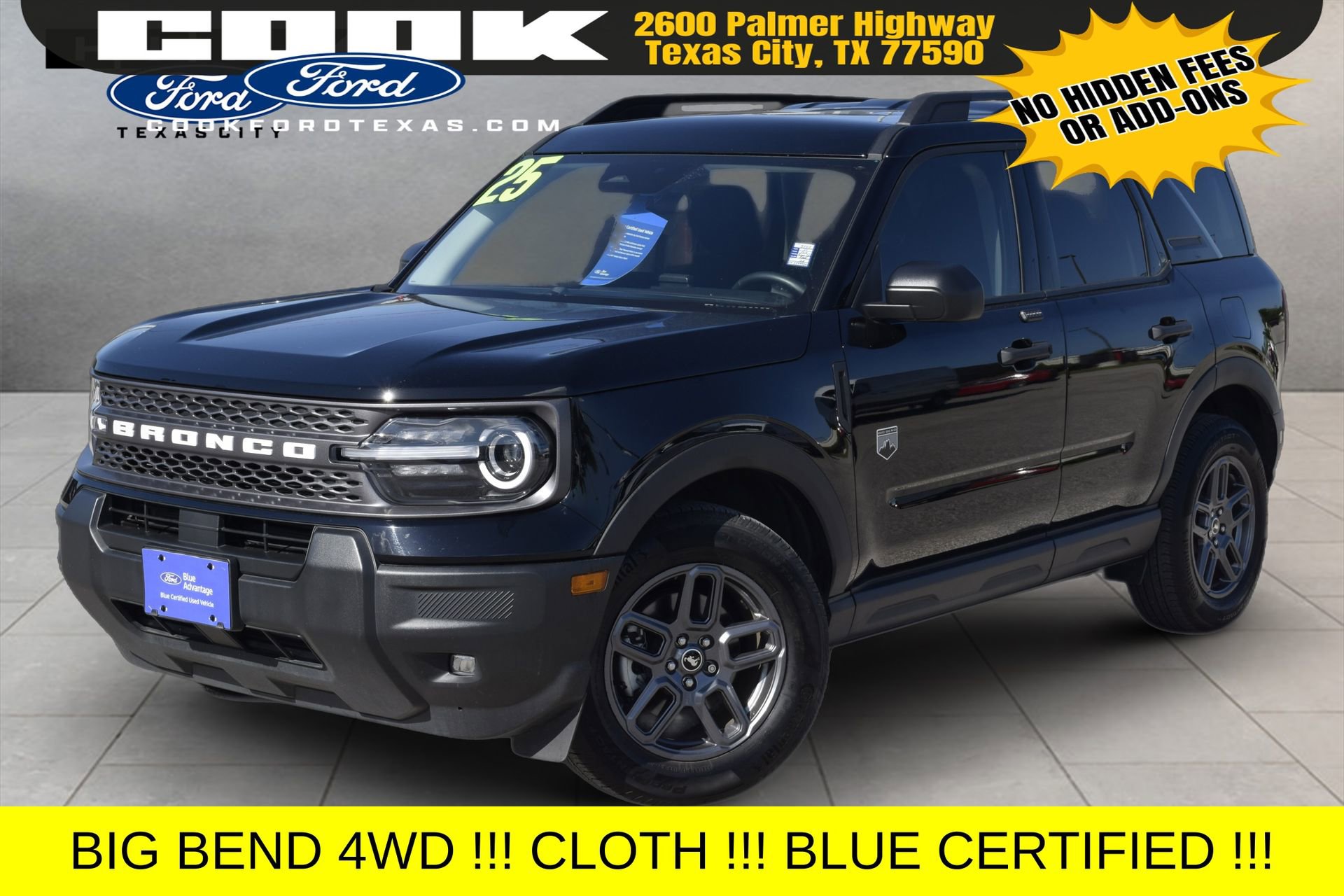 Certified 2025 Ford Bronco Sport Big Bend w/ Convenience Package AWD/4WD image 1