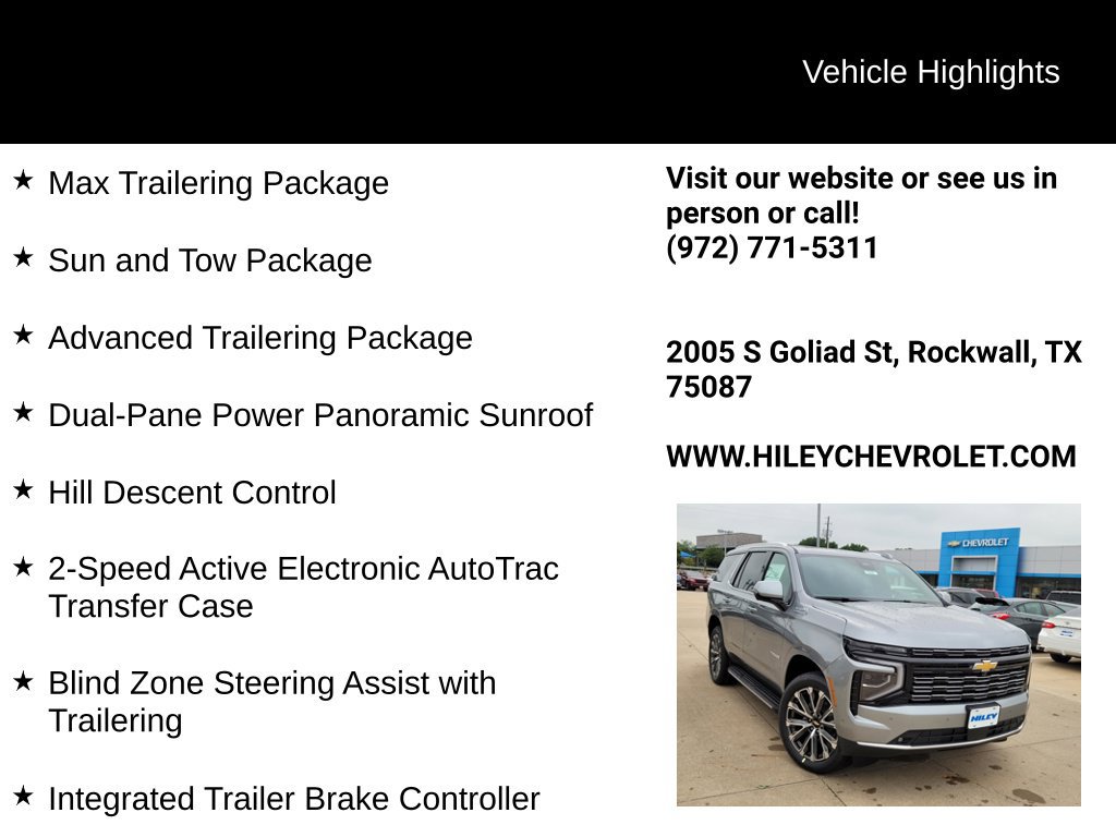 New 2026 Chevrolet Tahoe High Country w/ Sun And Tow Package AWD/4WD image 9