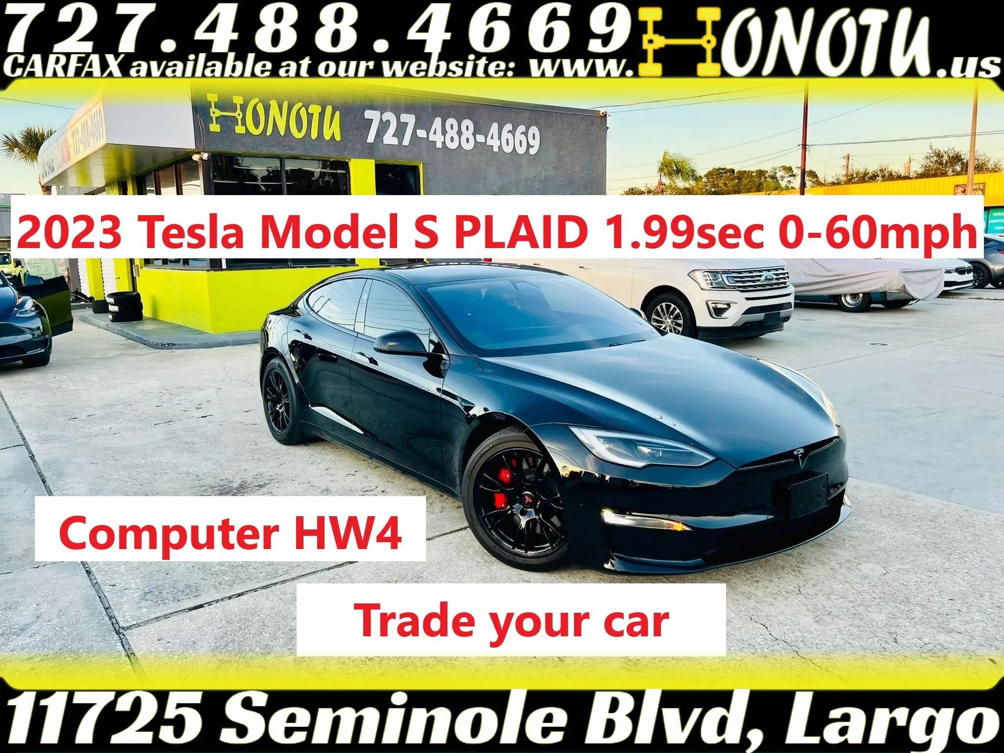 Used 2023 Tesla Model S Plaid AWD/4WD image 1
