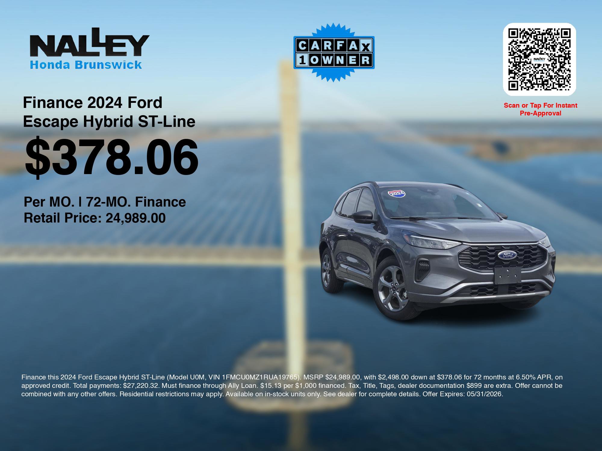 Used 2024 Ford Escape ST-Line w/ Equipment Group 301A FWD image 3