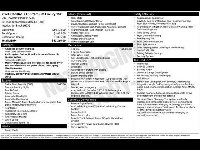 Certified 2024 Cadillac XT5 Premium Luxury FWD image 41