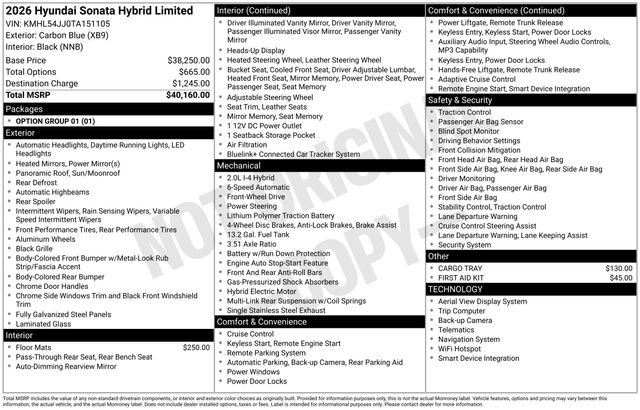 New 2026 Hyundai Sonata Limited FWD image 27
